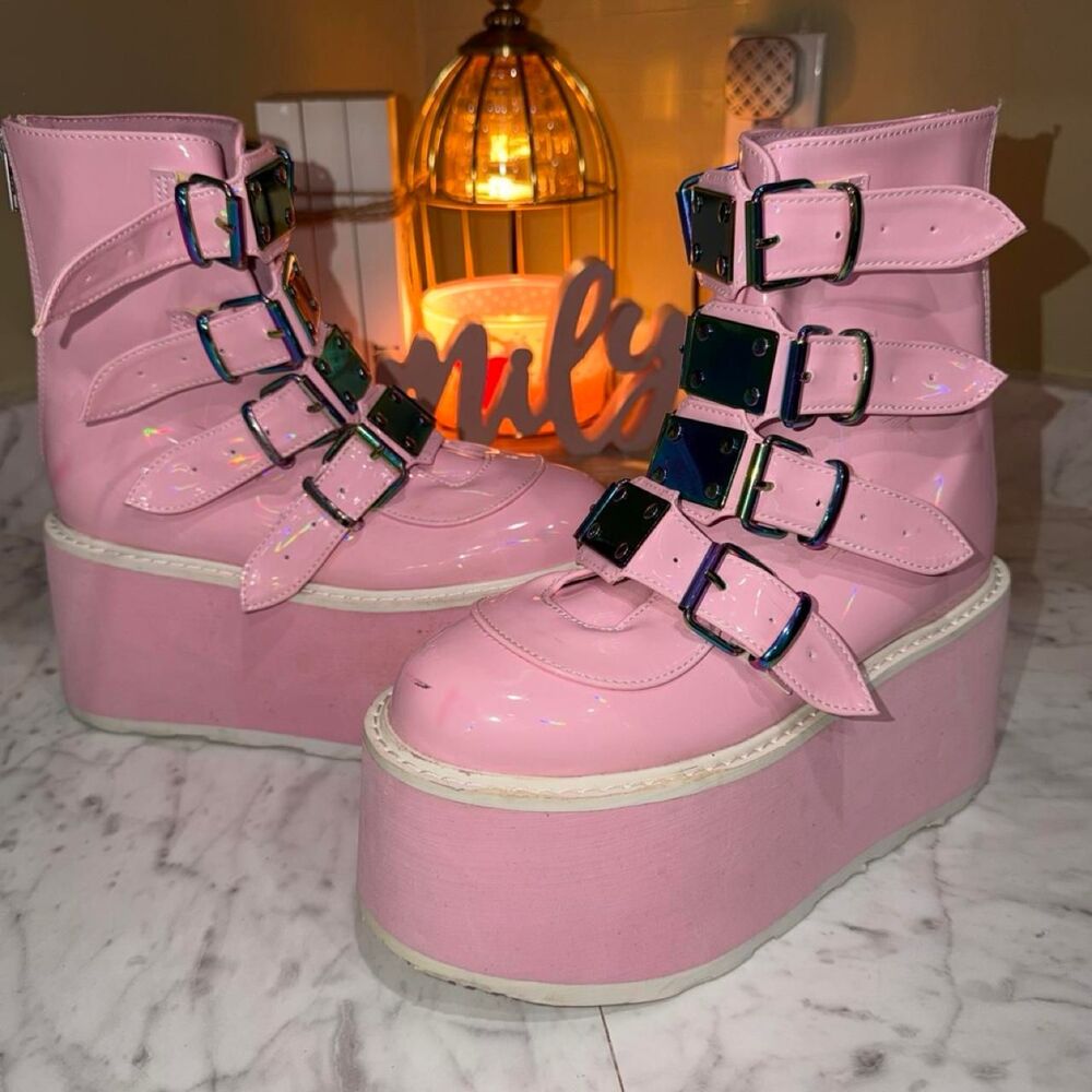 Demonia Women's Pink Boots